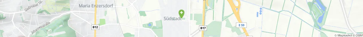 Kartendarstellung des Standorts für Südstadt-Apotheke in 2344 Maria Enzersdorf